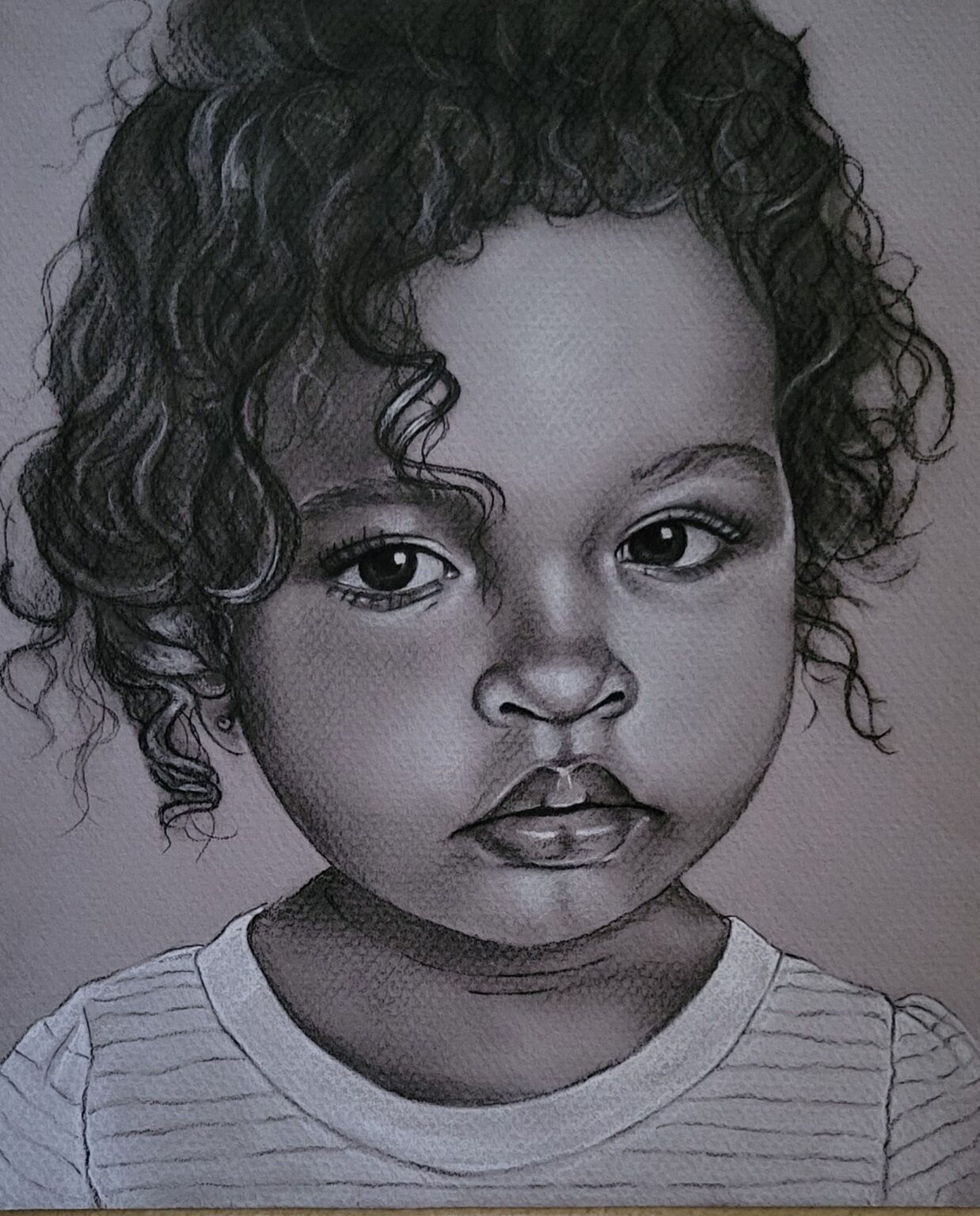 Commissioned Portrait Drawings of a Little Boy and a Little Girl ...